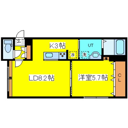 グランメール北18条の物件間取画像